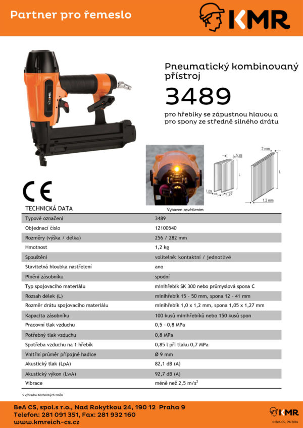 COMBI PNEUMATIQUE MINI -BRAD ET AGRAFES KMR 12100540
